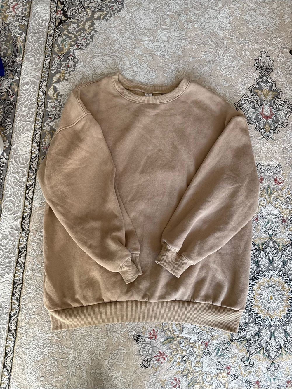 Men's Crewneck Sweater - Beige Casual Pullover